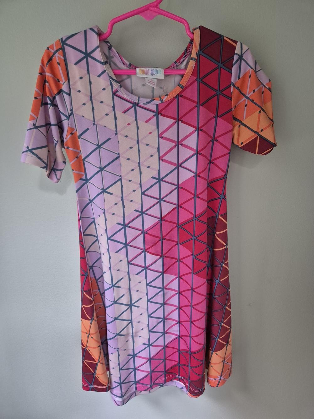 LuLaRoe Multicolor Geometric Dress Size 6